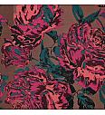Jacquard Veliki božuri | grimizna | 100%PL