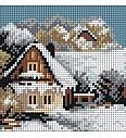 Goblen Kuča zimi | 15x15cm