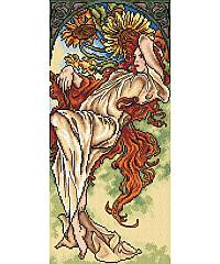 ORCHIDEA Goblen Ljeto | Alphonse Mucha | 30x40 cm 2378J