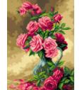 Goblen Ružičaste ruže u staklenoj vazi | Albert Tibulle de Lavault | 30x40cm