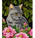 Goblen Mačka u vrtu | 24x30 cm