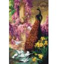 Goblen Paun i labudovi u vrtu | Eugene Bidau | 50x81 cm