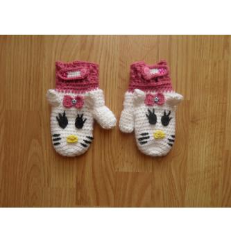 Kvačkane rokavičke Hello Kitty