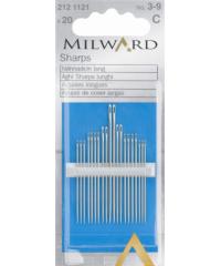 MILWARD Šivanke za ročno šivanje | ostre | št. 5-10 | 20kosov 2121120