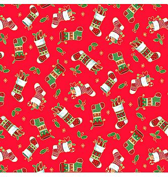 Patchwork blago Merry stocking red | 110cm