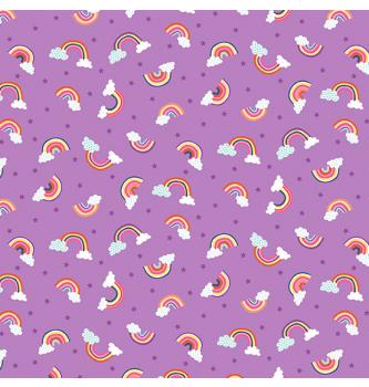 Patchwork blago Daydream rainbows lilac | 110cm