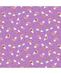 MAKOWER Patchwork blago Daydream rainbows lilac | 110cm 2278/L