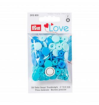 Plastični pritiskači | 12,4mm | 30kos | sortirani modri