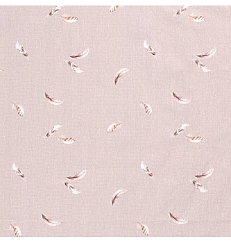 GOTS Jersey Leteča peresa | bež | digitalni tisk | 95%CO / 5%EL