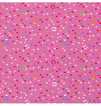 Jersey Podkvice in srčki | roza | 95%CO / 5%EL