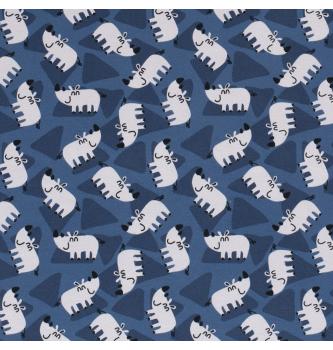 Jersey Nosorog trikotniki | modra | 95%CO / 5%EL