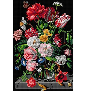 Gobelin Rože v stekleni vazi | Jan Davidszoon de Heem | 40x60cm