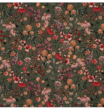 Jersey Cvetoči travnik | olivna | digitalni tisk | 95%CO / 5%EL