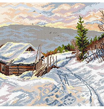 Gobelin Sončen zimski dan | Peder Mork Monsted | 40x40cm