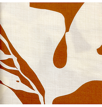 Viskoza z lanom Velike rože | karamela | 55%VI / 45%LI