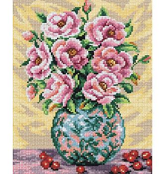 Gobelin Roza vrtnice v vazi | 24x30cm