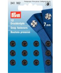 PRYM Prišivni pritiskači | 7mm | črni 341162