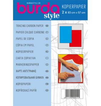 Kopirni papir BURDA | rdeče in modre barve | 83x57cm | 2 kos