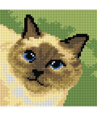 ORCHIDEA Gobelin Siamska mačka | 15x15cm 2712D