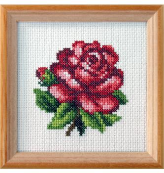 Gobelin set Rdeča vrtnica | križni vbod | 11x11cm
