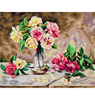 Roza in Rumene vrtnice | Emile Vernon | 40x50cm