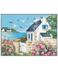 ROYAL PARIS Gobelin Hišica ob morju | 22x30cm 9880131-00092