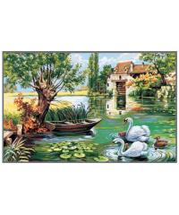 ROYAL PARIS Gobelin Labodi ob mlinu | 48x75cm 9880146-00052