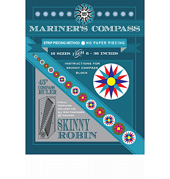 Patchwork šablona Mariner's compass | 6'' - 36'' | 45°