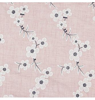 Tkanina Cvetje | roza | 65%PL / 35%CO