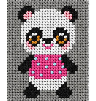 Gobelin set Panda | 17 x 20,5 cm