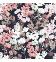 GOTS Jersey Pomladni cvetovi | temnomodra | digitalni tisk | 95%CO / 5%EL