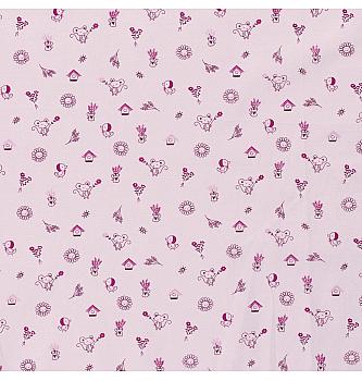 Poplin Miškina zgodba | svetloroza | 100%CO