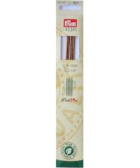 PRYM Pletilke kratke Natural | 20cm | 2,5mm 223161