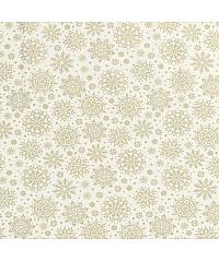 Nooteboom Poplin Zlate snežinke | metalik | krem | 100%CO 20712.051