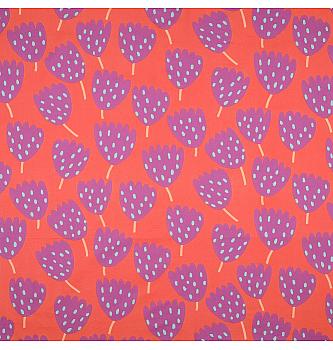 Poplin Tulipani | koralna | 100%CO