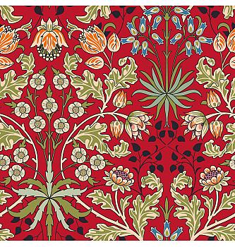 Panama Flora | rdeča | digitalni tisk | 100%CO