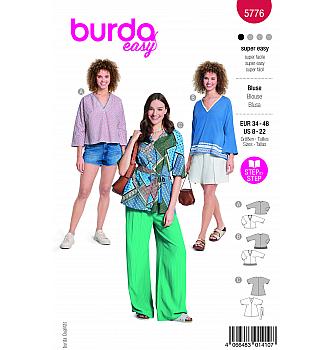 Kroj Preprosta bluza s širokimi rokavi