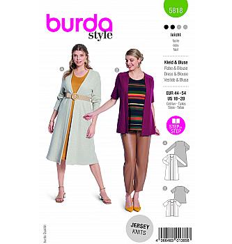 Kroj Obleka in bluza z videzom večplastnosti