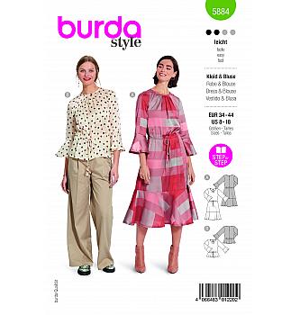 Kroj Obleka in bluza z zvonastimi rokavi