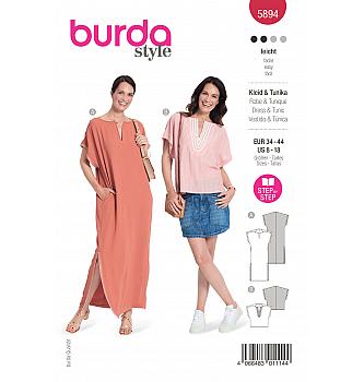 Kroj Obleka in bluza s preklanim vratnim izrezom
