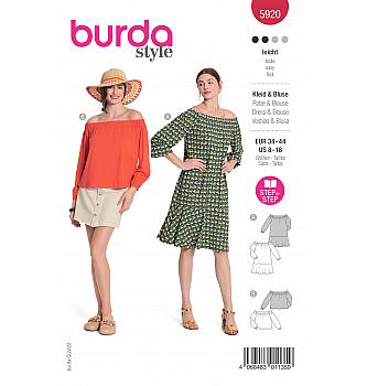 Kroj Bluza in obleka v Carmen stilu