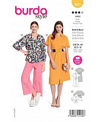 BURDA Kroj Obleka in bluza z asimetričnim detajlom 5921