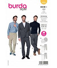 BURDA Kroj Klasični moški suknjič in športno elegantne hlače 5955