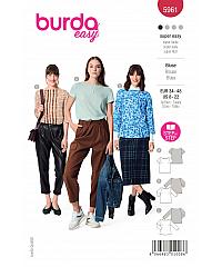 BURDA Kroj Preprosta bluza z ladijskim izrezom 5961