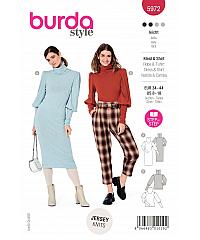 BURDA Kroj Obleka in pulover z visokim puli ovratnikom 5972