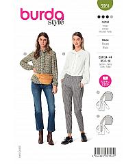 BURDA Kroj Romantična bluza z naborki ali pentljo 5981