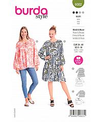 BURDA Kroj Obleka in tunika z raglan rokavi 6002