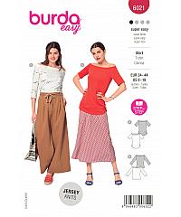 BURDA Kroj Majica iz jerseya z razkritimi rameni 6021
