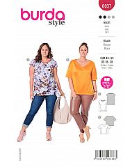 BURDA Kroj Bluza z diagonalnimi stranskimi šivi 6037