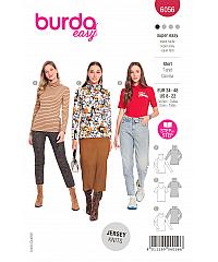 BURDA Kroj Majica s širokim puli ovratnikom 6056